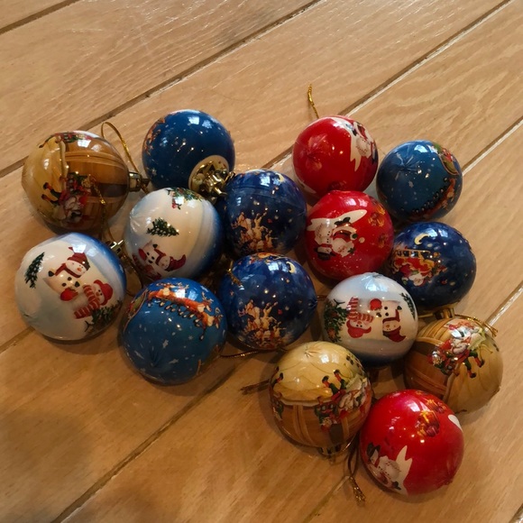 15. 2” plastic Christmas ball ornaments - Picture 1 of 13